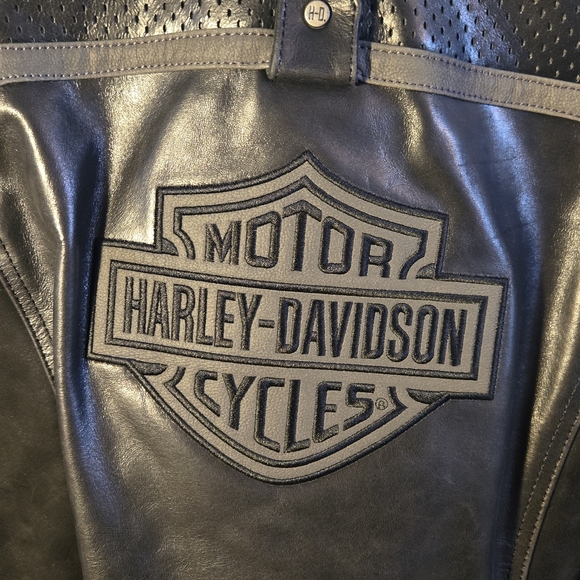 Womens Harley-Davidson Black Leather Bomber Jacket Size:2XL - Picture 7 of 7